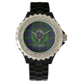Gunn Scottish Clan Tartan & Crest Armbandsur