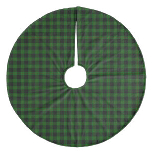 Gunn tartan grönt Black plaid Julgransmatta Fleece