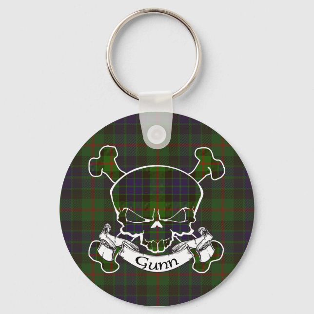 Gunn Tartan Skull Nyckelring (Framsida)