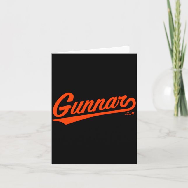 Gunnar Henderson Baltimore Text Baltimore Baseball Kort (Framsida)