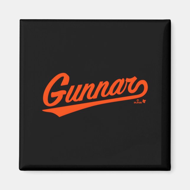 Gunnar Henderson Baltimore Text Baltimore Baseball Magnet (Framsidan)