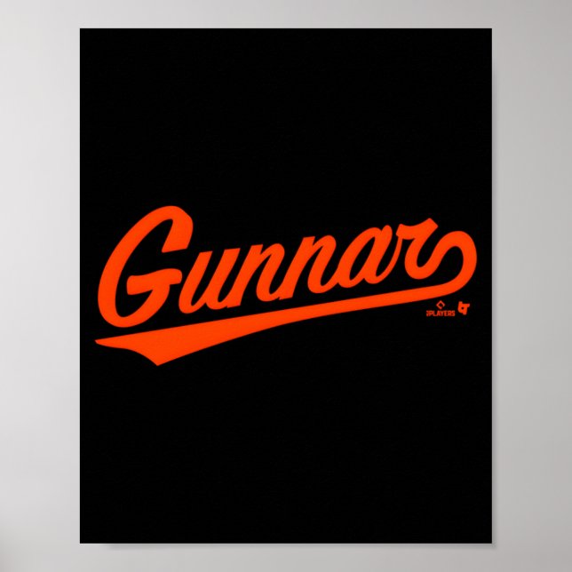 Gunnar Henderson Baltimore Text Baltimore Baseball Poster (Framsidan)