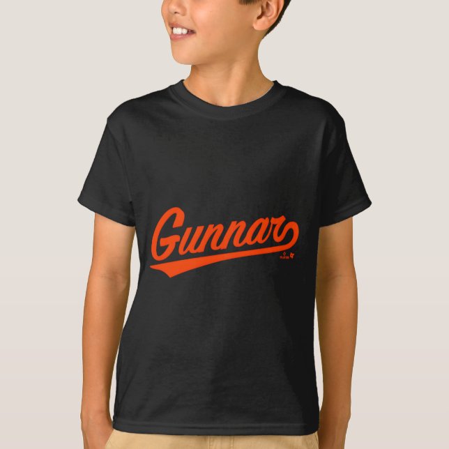 Gunnar Henderson Baltimore Text Baltimore Baseball T Shirt (Framsida)