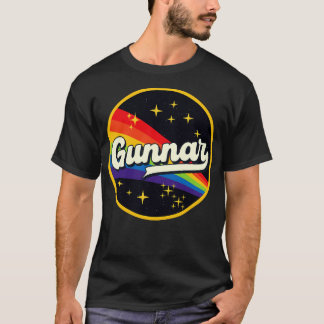 Gunnar Rainbow i Space Vintage Stil T Shirt
