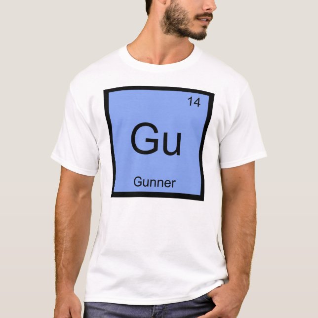 Gunner Namn kemi Inslag Periodic Bord Tee (Framsida)