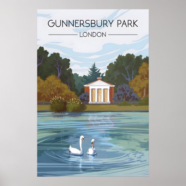 Gunnersbury Park London Resemålning Affisch (Framsidan)