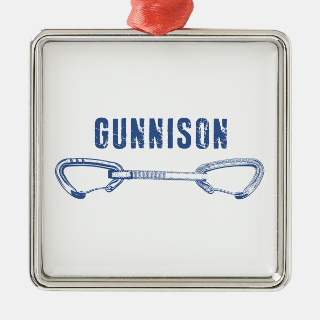 Gunnison Colorado Sten klätterakickdrag Julgransprydnad Metall (Framsidan)