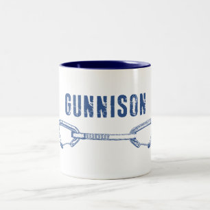 Gunnison Colorado Sten klätterakickdrag Två-Tonad Mugg
