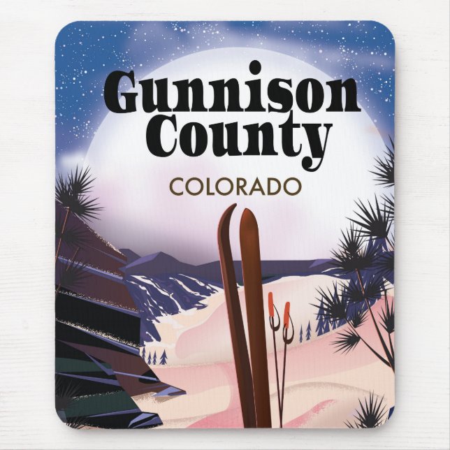 Gunnison county skid rekreationsaffisch. musmatta (Framsidan)