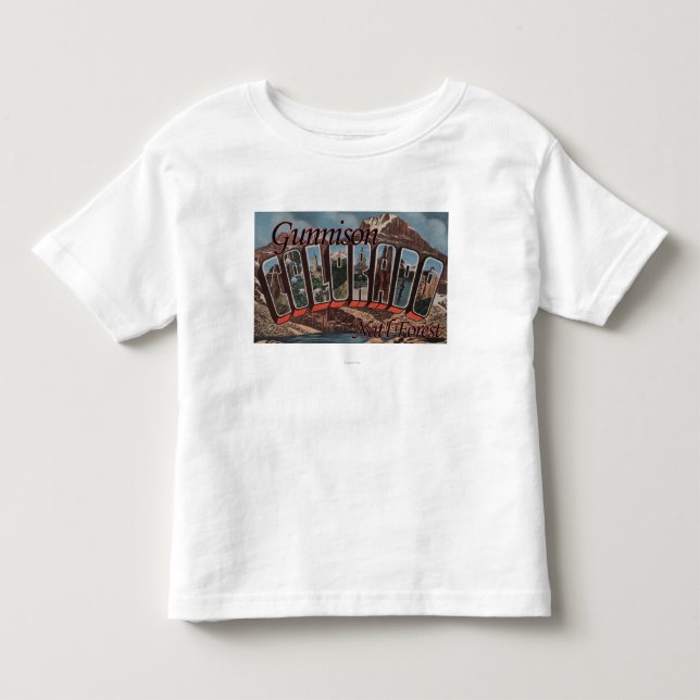 Gunnison nationalskog, Colorado Tee Shirt (Framsida)