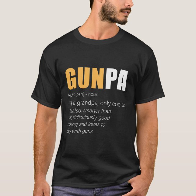 Gunpa Gun Grandpa Novelty T Shirt (Framsida)
