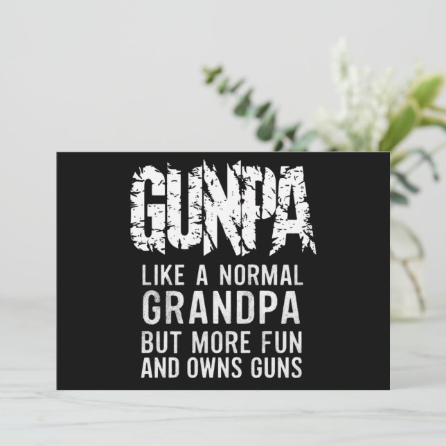 GUNPA som en vanlig morfar men mer Roligt och ägar Inbjudningar (Stående Fram)