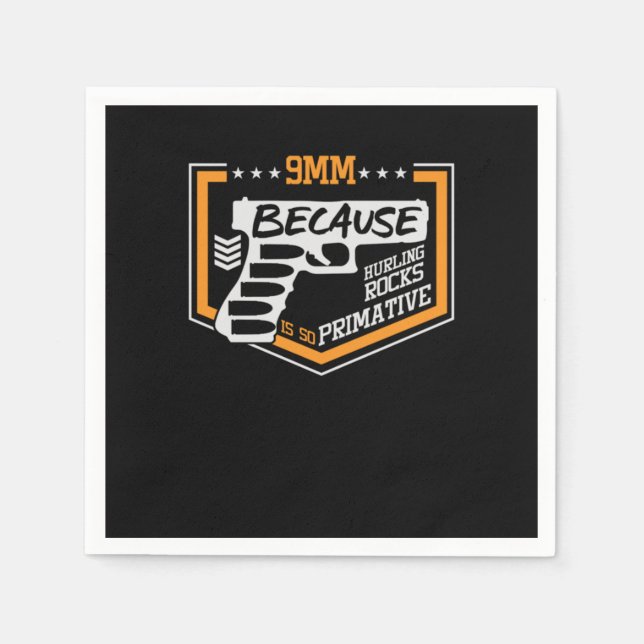 Guns 2:a ändring Gun Owner Högers Gunnery Artill Pappersservett (Framsidan)