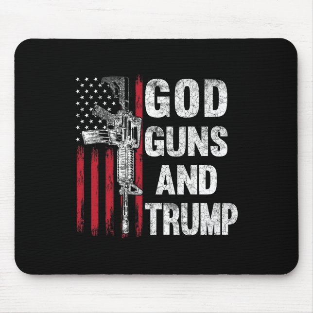 Guns and Trump 2nd Amendment Flagga Ar15 American  Musmatta (Framsidan)