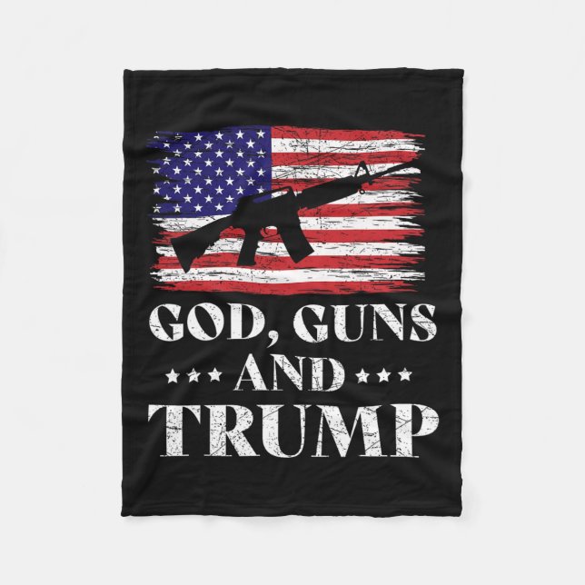 Guns and Trump Shirt Fleecefilt (Framsidan)