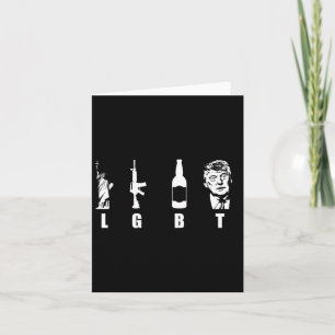 Guns Beer Trump 2020 - Trump Pence Maga Kort