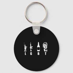 Guns Beer Trump 2020 - Trump Pence Maga Nyckelring