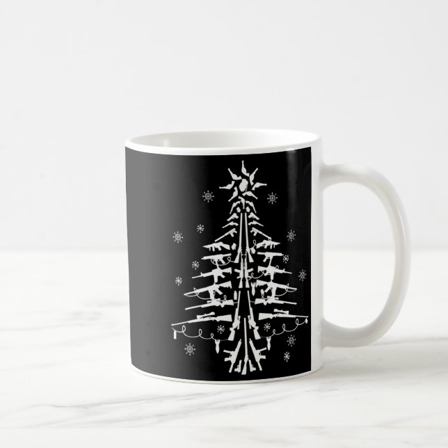 Guns Christmas Tree Xmas For Men Military  Kaffemugg (Höger)