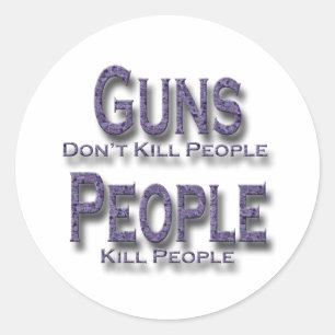 Guns Döda People Döda People lila Runt Klistermärke