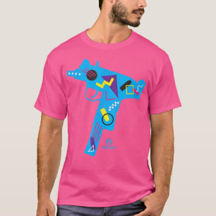 Guns Dot Com Uzi 80's Retrowave T Shirt