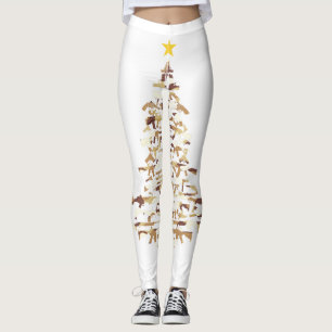 Guns Julgran - Camo Print Julafton Gift for Gun Leggings