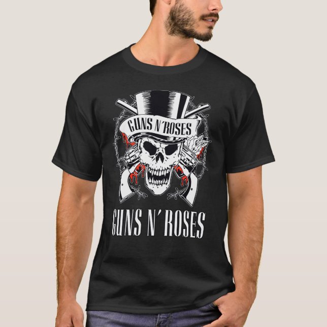 Guns N' Roses Official Skull  T Shirt (Framsida)