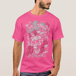 Guns N'Ro Officiell Flourish Skull Rosa ros T Shirt
