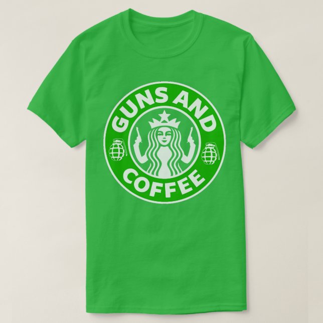 Guns och Coffee T Shirt (Design framsida)