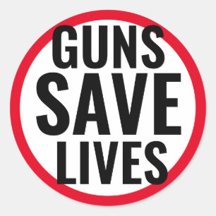 Guns Spara Lives-dekal Runt Klistermärke