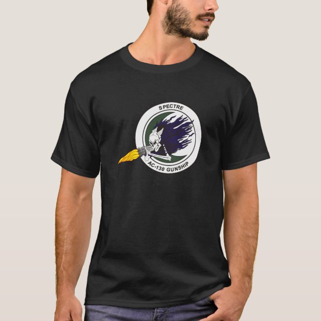 Gunship för spökbild AC-130 Tee Shirt (Framsida)