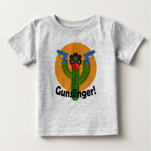 Gunslinger Cactus Design - Baby Bra Jersey T-Shir T Shirt