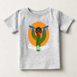 Gunslinger Cactus Design - Baby Bra Jersey T-Shir T Shirt