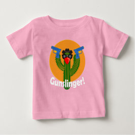 Gunslinger Cactus Design - Baby Fine Jersey T-Shir T Shirt
