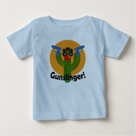 Gunslinger Cactus Design - Baby Fine Jersey T-Shir T Shirt