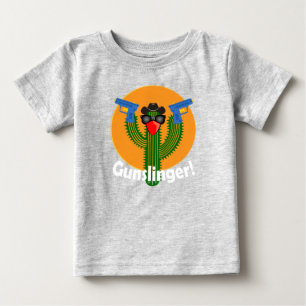 Gunslinger Cactus Design - Baby Fine Jersey T-Shir T Shirt