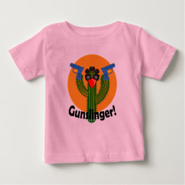 Gunslinger Cactus Design - Baby Fine Jersey T-Shir T Shirt