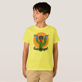 Gunslinger Cactus Design - Kids Basic T-Shirt