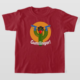 Gunslinger Cactus Design - Kids Basic T-Shirt