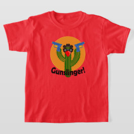 Gunslinger Cactus Design - Kids Basic T-Shirt