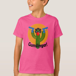 Gunslinger Cactus Design - Kids Basic T-Shirt