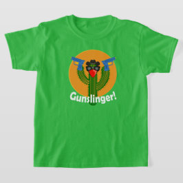 Gunslinger Cactus Design - Kids Basic T-Shirt