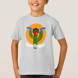 Gunslinger Cactus Design - Kids Basic T-Shirt
