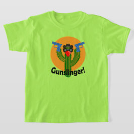 Gunslinger Cactus Design - Kids Basic T-Shirt