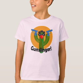 Gunslinger Cactus Design - Kids Basic T-Shirt