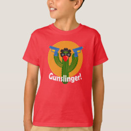 Gunslinger Cactus Design - Kids Basic T-Shirt