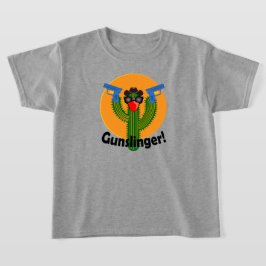 Gunslinger Cactus Design - Kids Basic T-Shirt