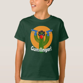 Gunslinger Cactus Design - Kids Basic T-Shirt