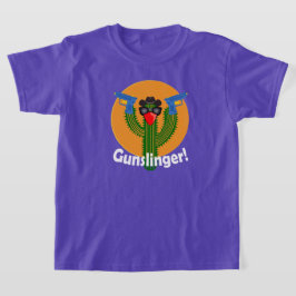 Gunslinger Cactus Design - Kids Basic T-Shirt