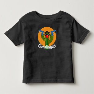 Gunslinger Cactus Design - Småbarn Bra Jersey T-S T Shirt