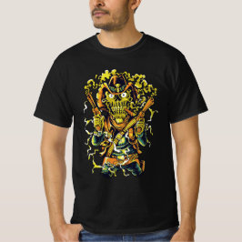 Gunslinger Ghoul - Neon Outlaw Halloween Design De T Shirt